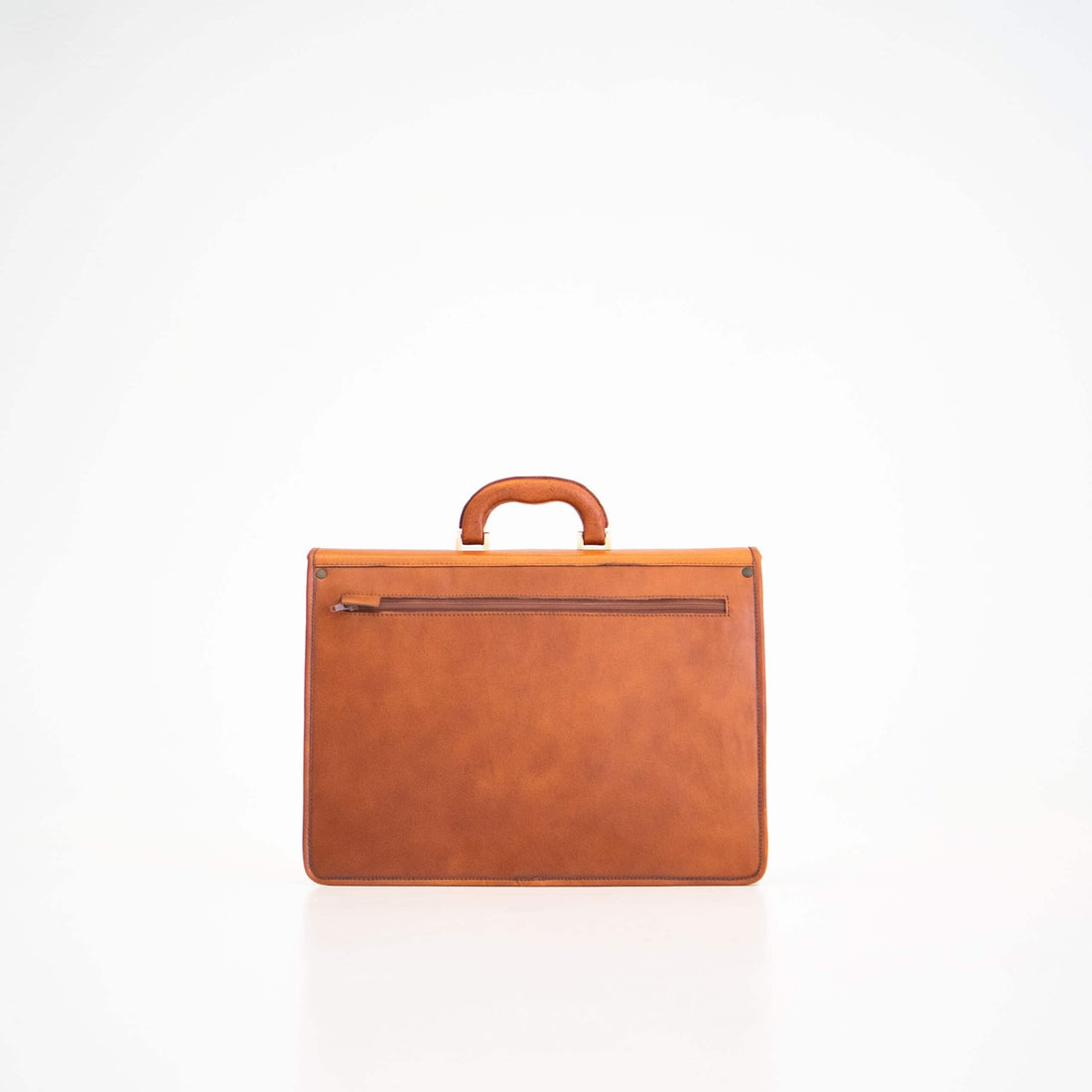 Leder Aktentasche Nr. 99 – Cognac – Detailansicht 1