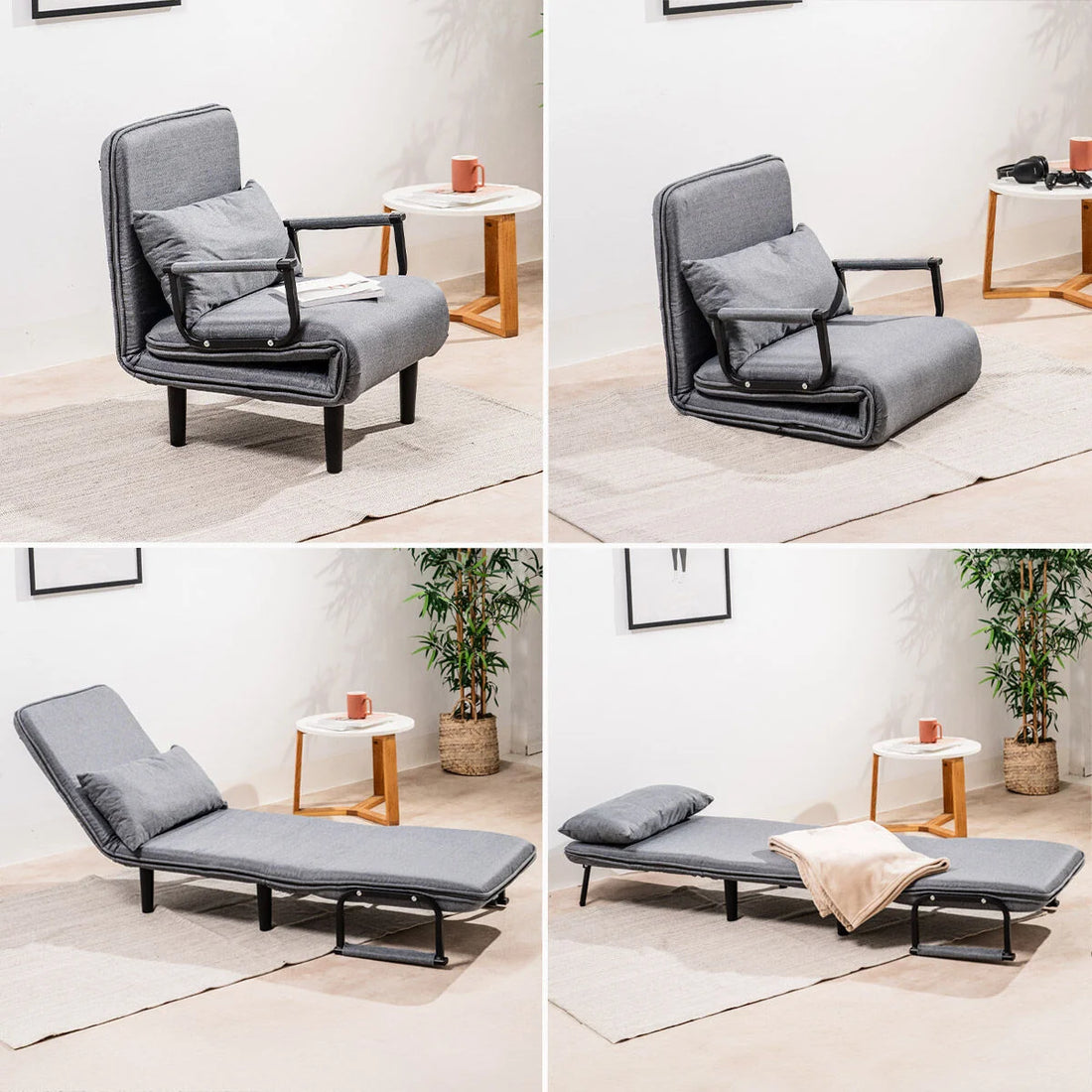 Softfa 4-in-1 Schlafsessel mit Kissen – Detailansicht 3