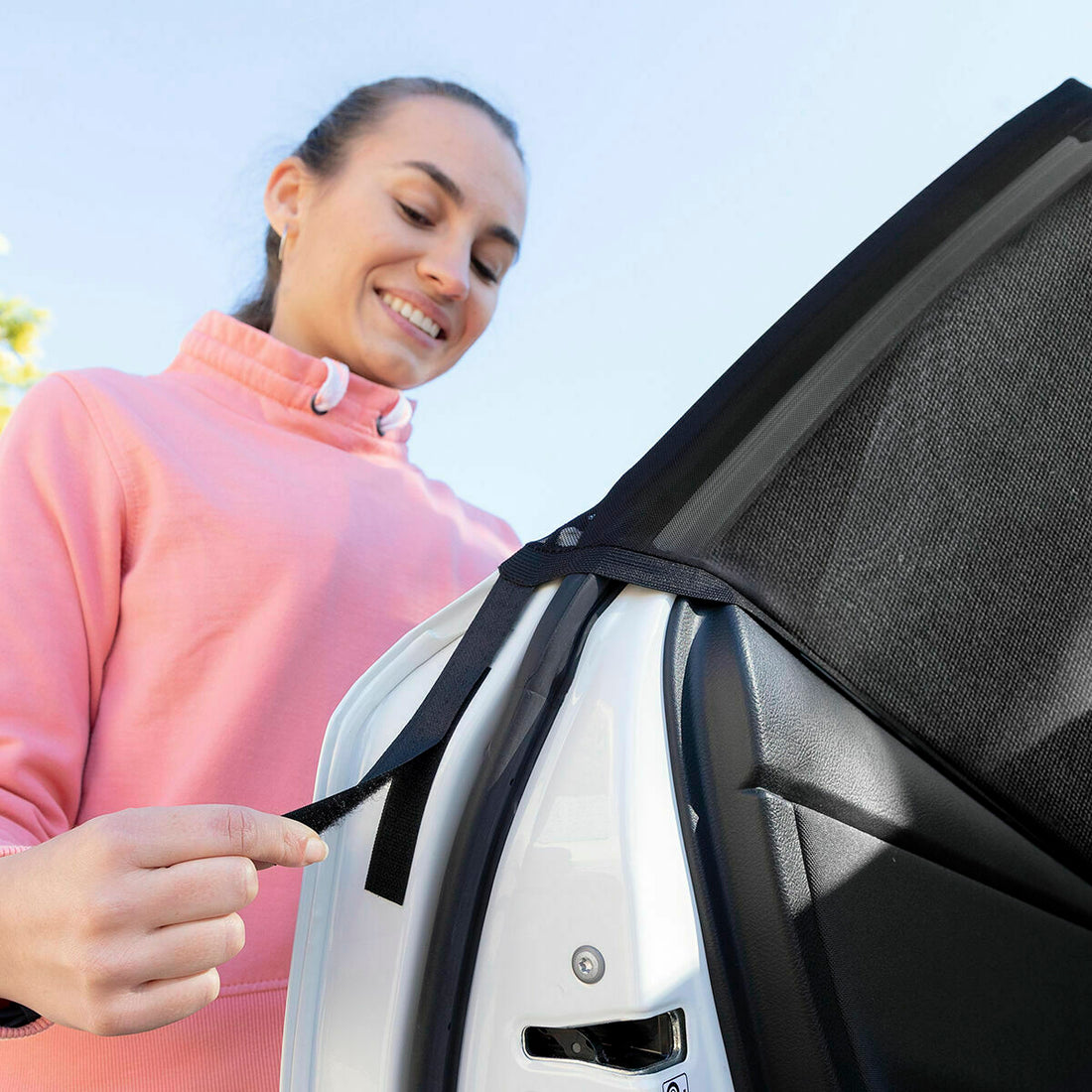 Sonnenschutzgitter für das Auto 4 Stück – Detailansicht 4