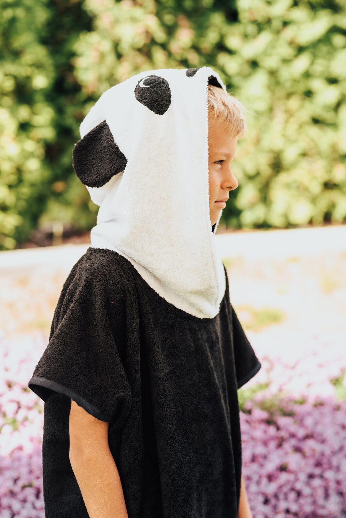 Kurzarm-Poncho PANDA für Kinder, Größe 122-150 – Detailansicht 2