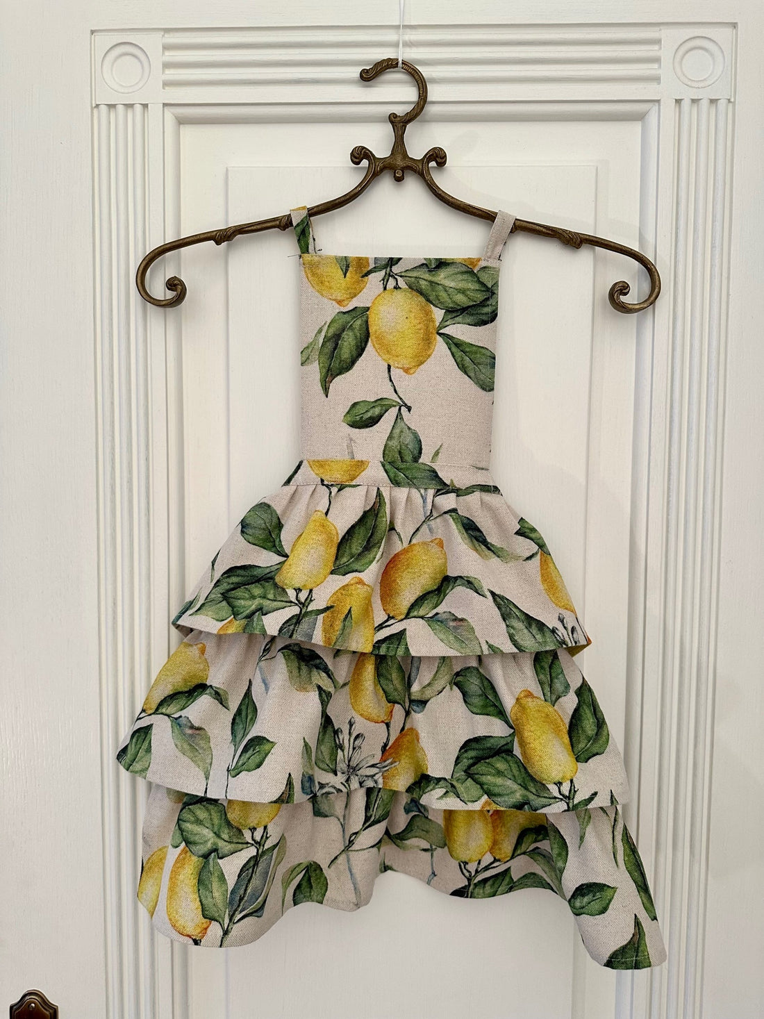 Kinderschürze – Lemon Linen – Detailansicht 1