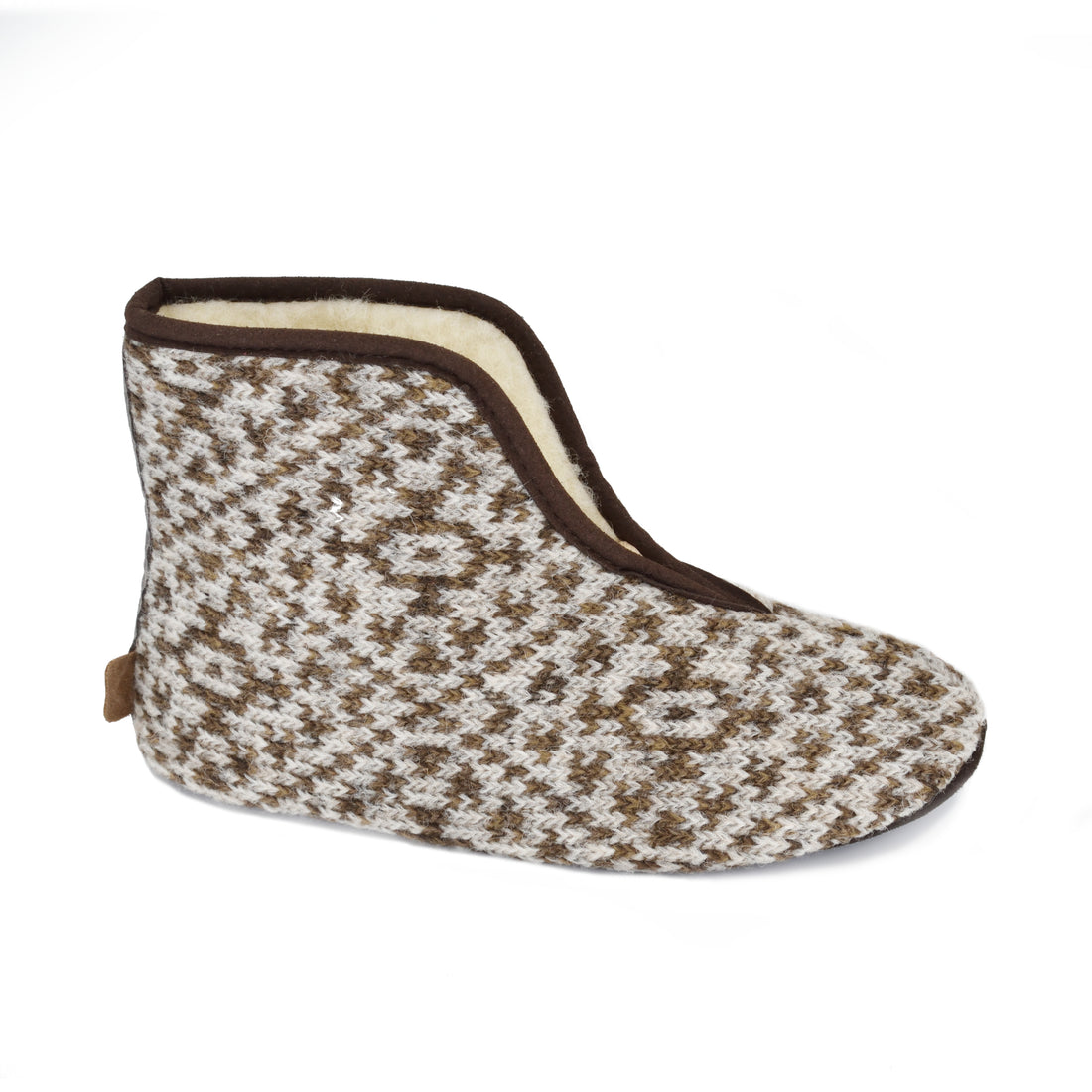 Lammwolle Hausschuhe Trolla – Beige – Detailansicht 2