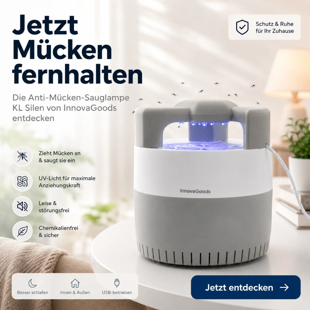 Anti-Mücken-Sauglampe mit UV-Licht und USB – Detailansicht 4