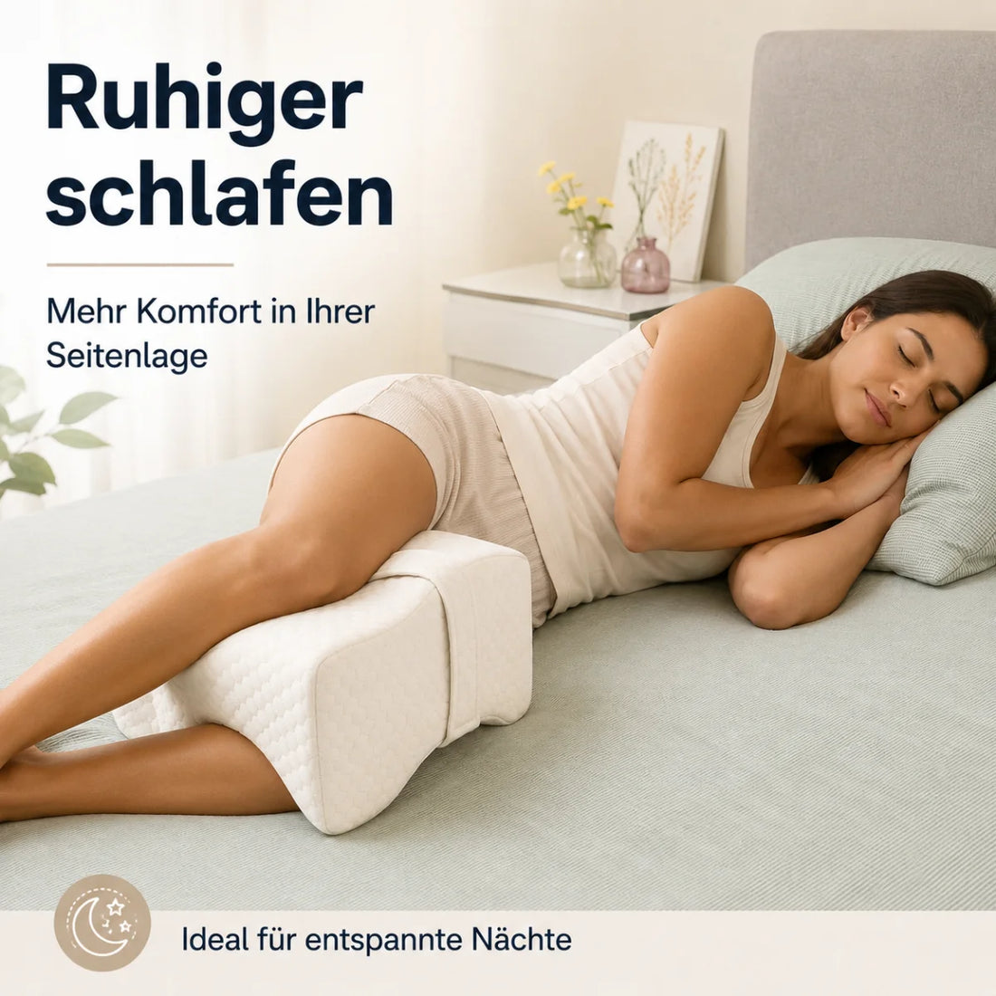 Beinkissen für Seitenschläfer mit Befestigungsband – Detailansicht 3