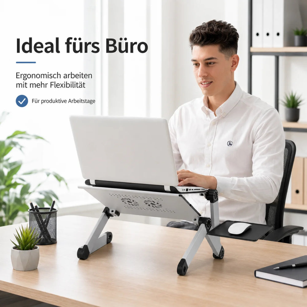 Laptop-Tisch mit Mausablage verstellbar – Detailansicht 1