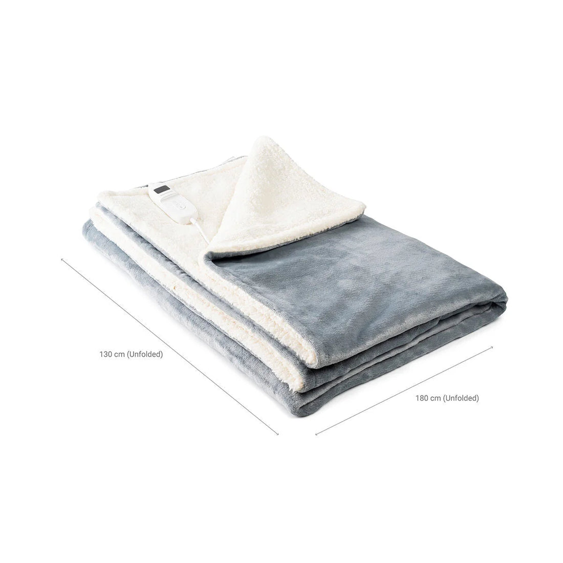 Heklet Heizdecke 130 x 180 cm Weiß/Grau, 160 W – Detailansicht 4