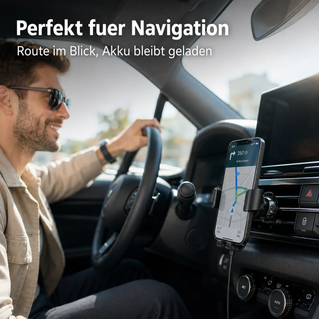 Auto-Handyhalterung mit kabellosem Laden 15 W – Detailansicht 5