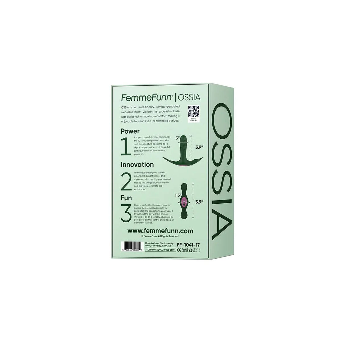 FemmeFunn Ossia Vibrator mit Fernbedienung Grün – Detailansicht 4