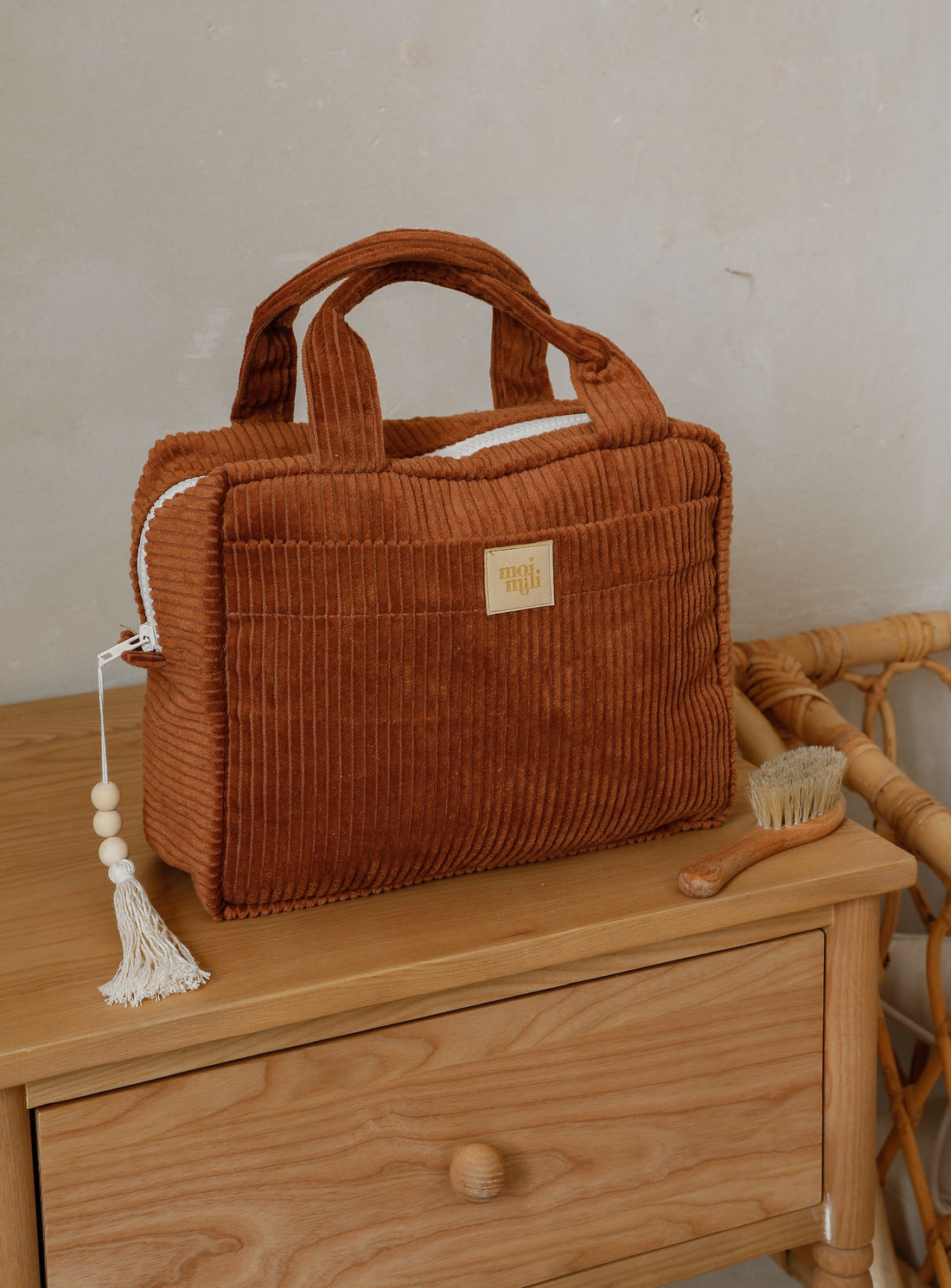 Kosmetiktaschen-Set 2-teilig – Karamell – Detailansicht 4