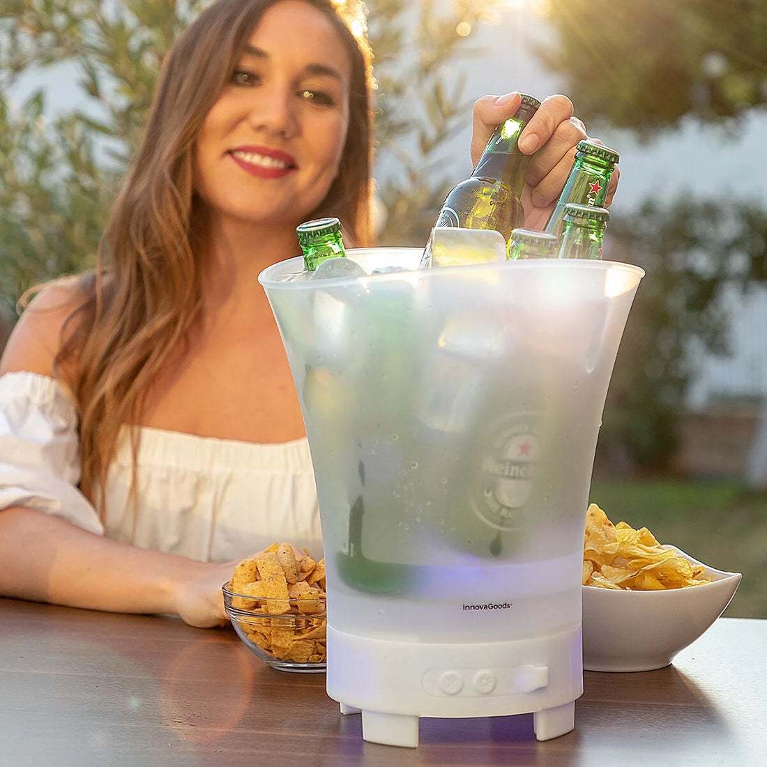 Sonice LED-Eiskübel mit Bluetooth-Lautsprecher – Detailansicht 3