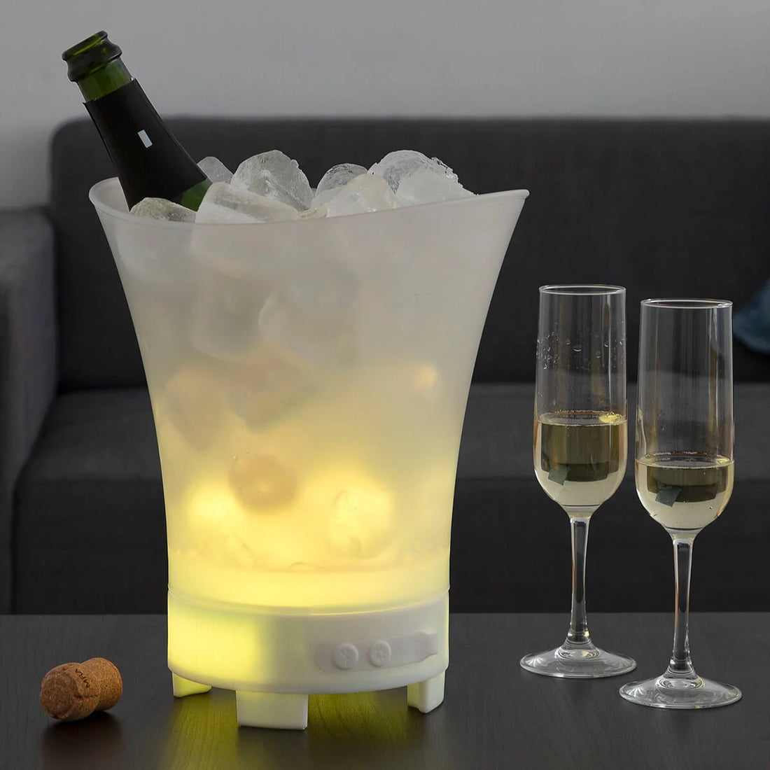 Sonice LED-Eiskübel mit Bluetooth-Lautsprecher – Detailansicht 2