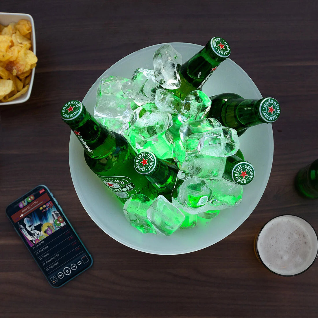 Sonice LED-Eiskübel mit Bluetooth-Lautsprecher – Detailansicht 5