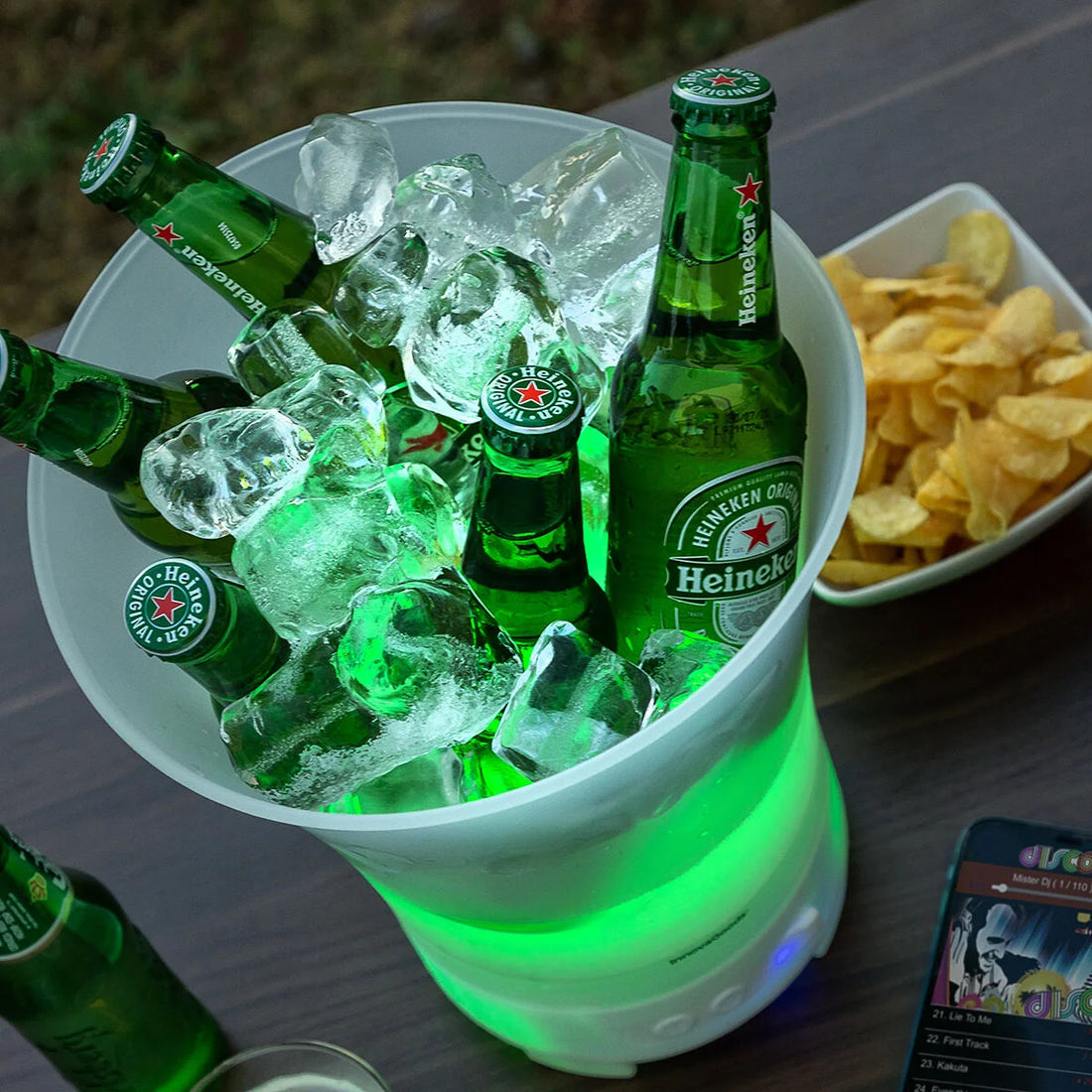 Sonice LED-Eiskübel mit Bluetooth-Lautsprecher – Detailansicht 4