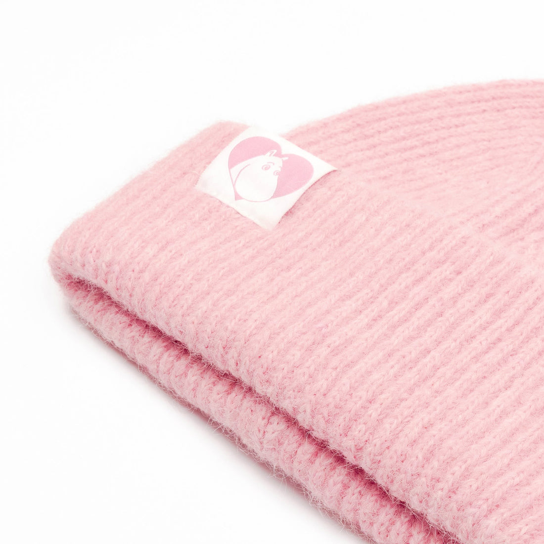 Grobstrick – Beanie Moomintroll Fluffy – Rosa – Detailansicht 2