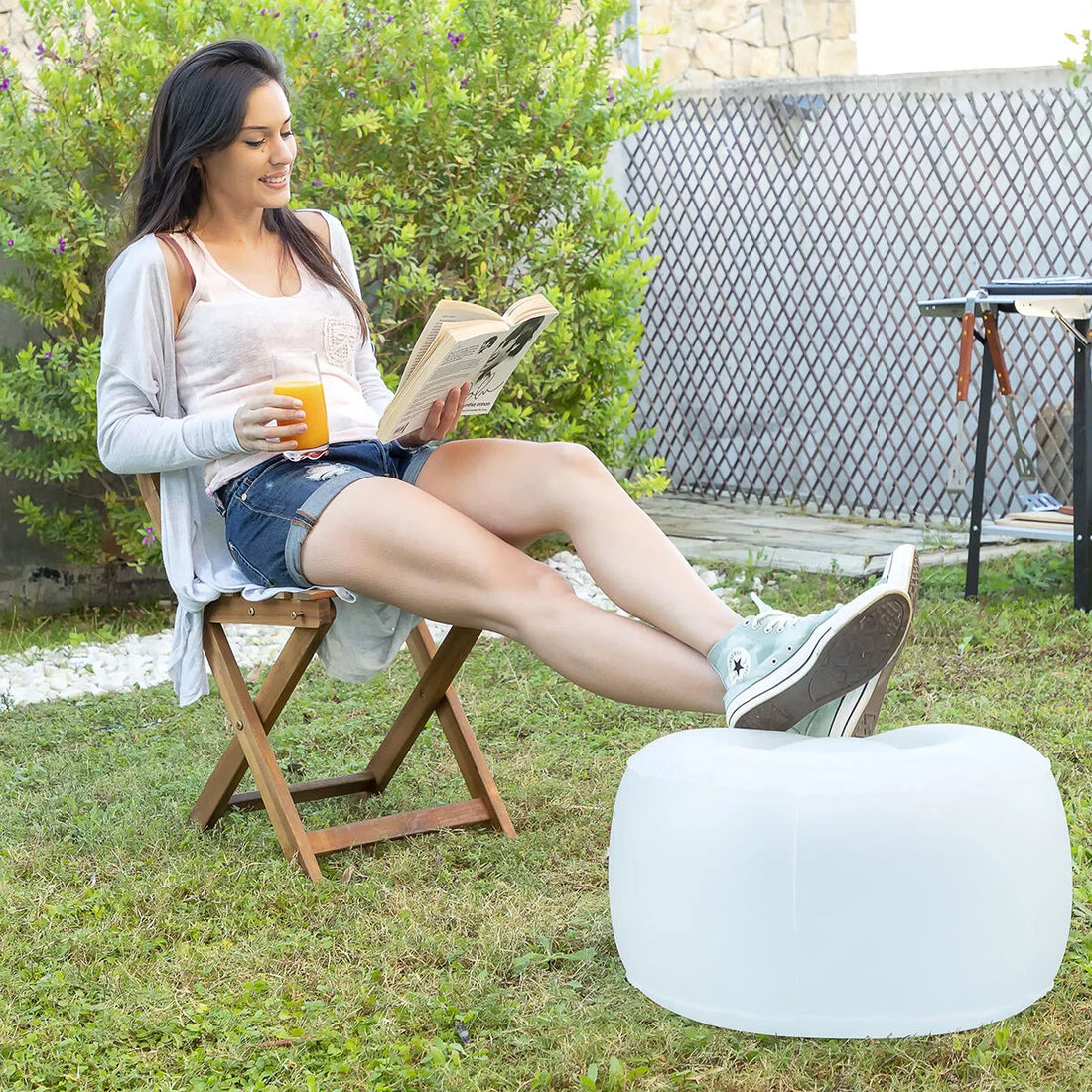 Pulight aufblasbarer LED-Hocker mit Fernbedienung – Detailansicht 2
