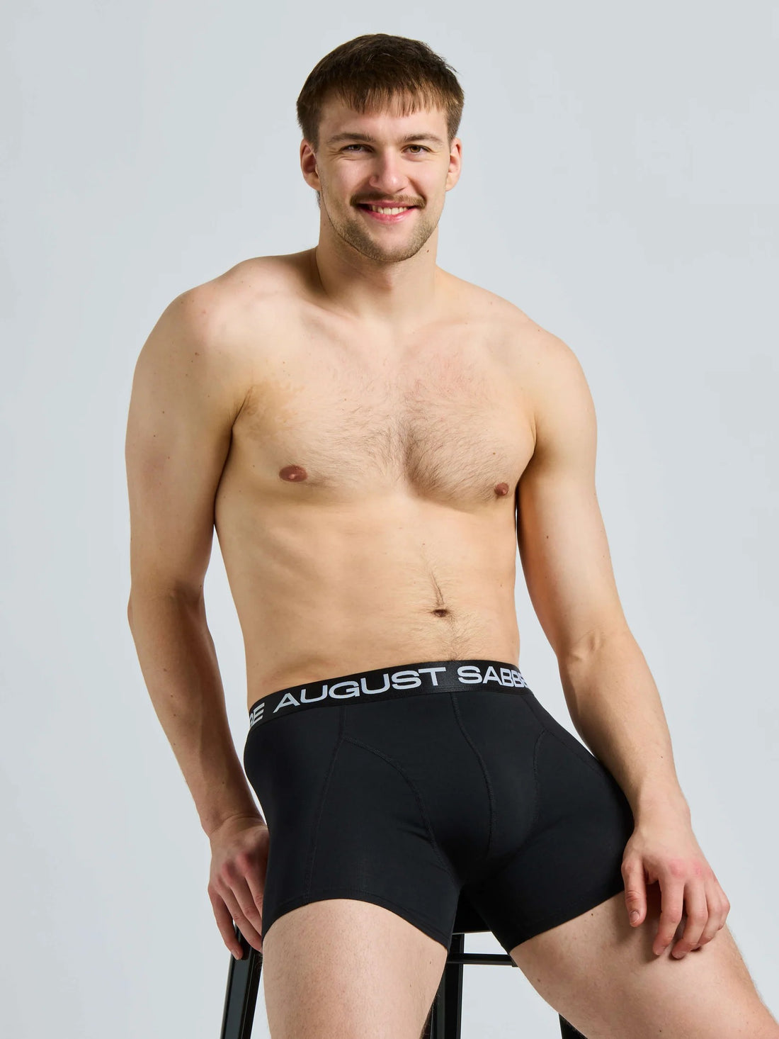 August Sabbe Daily Boxershorts Schwarz 6er-Pack – Detailansicht 1