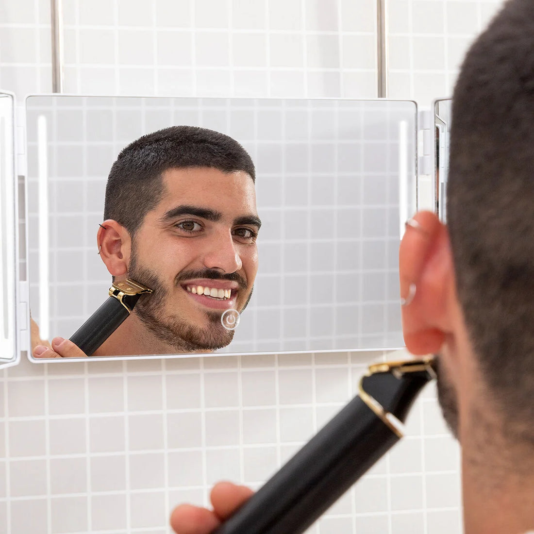 SelfKut LED-Badezimmerspiegel mit 360°-Ansicht – Detailansicht 3