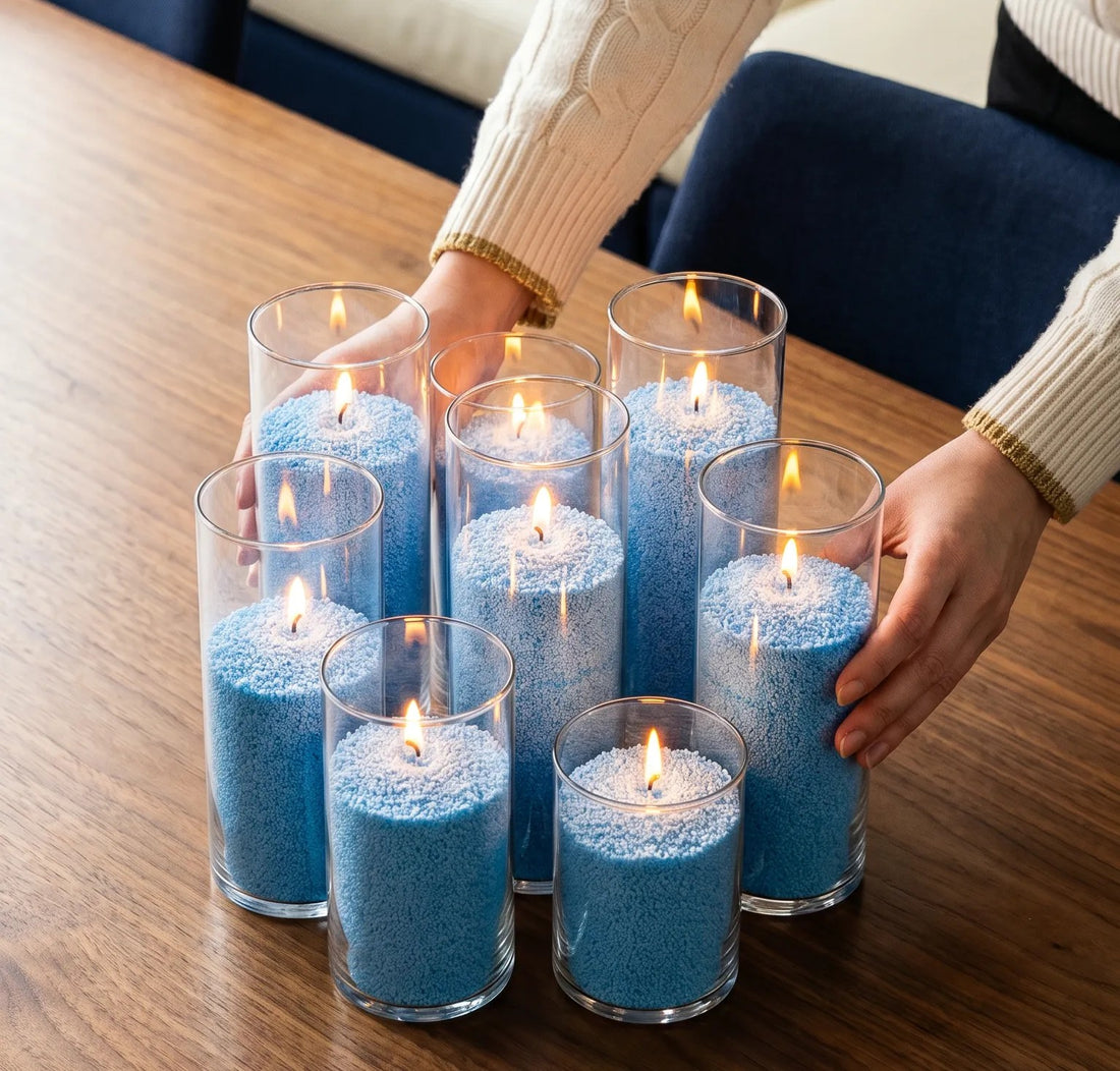 Duftfreies Kerzenpulver Himmelblau Nachfüllung 1 kg – Detailansicht 5
