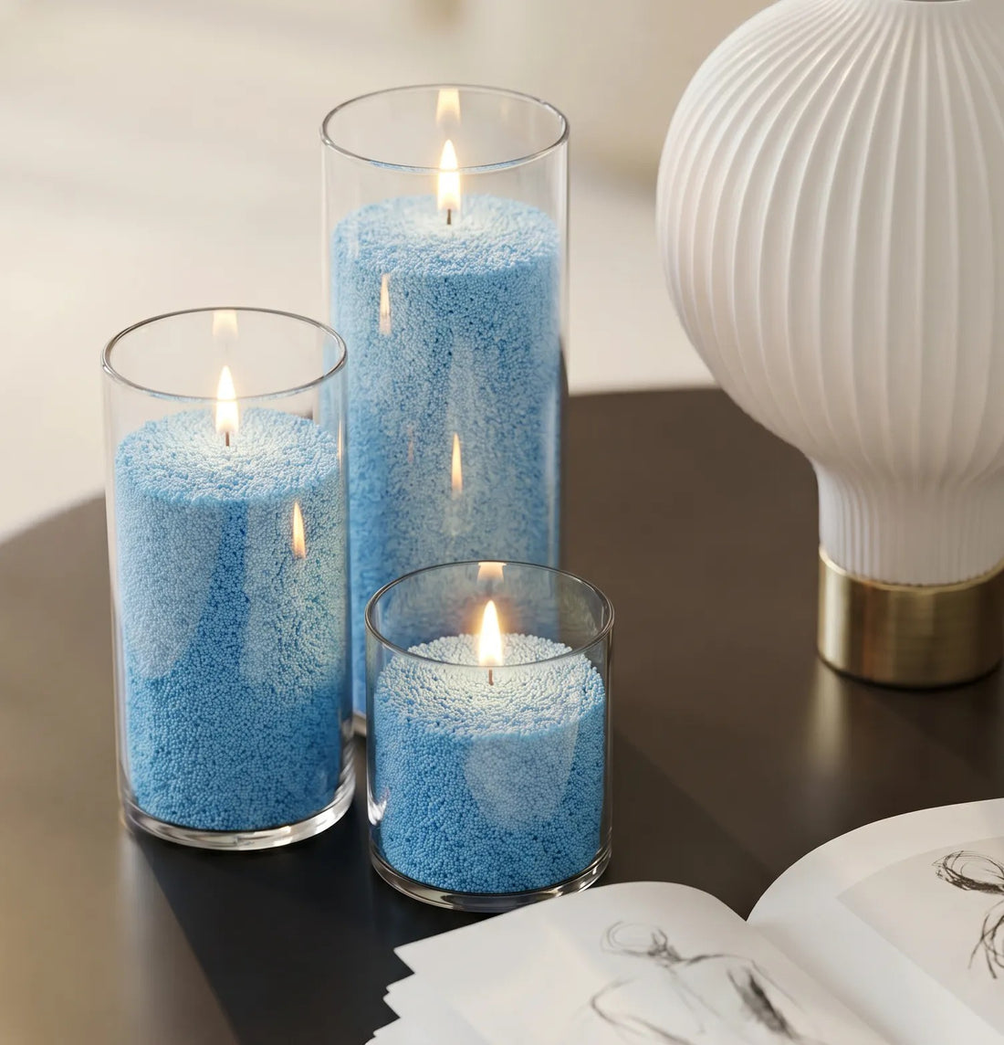 Duftfreies Kerzenpulver Himmelblau Nachfüllung 1 kg – Detailansicht 3