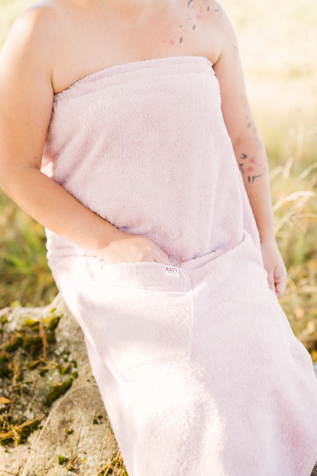 Spa – Wickeltuch für Damen – Baumwoll-Frottee – Detailansicht 2