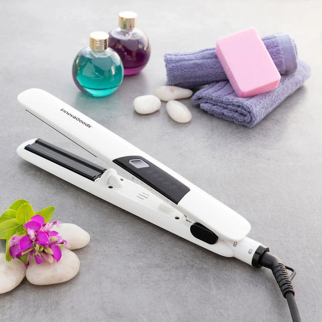 Stemio Keramik-Glätteisen mit Dampf, 36 W – Detailansicht 1