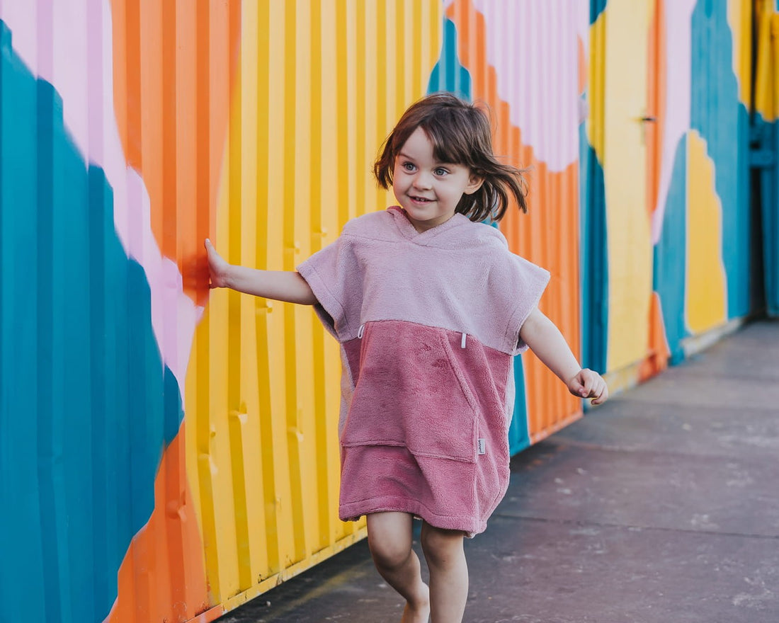 Surfbunny Kinder-Badeponcho – Pink – Detailansicht 4