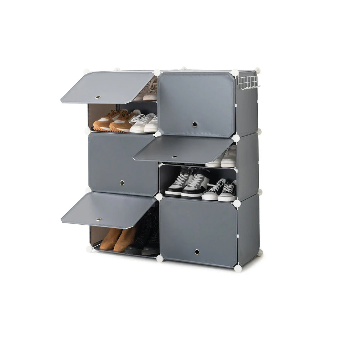 Modulares Schuhregal Grau – Detailansicht 3
