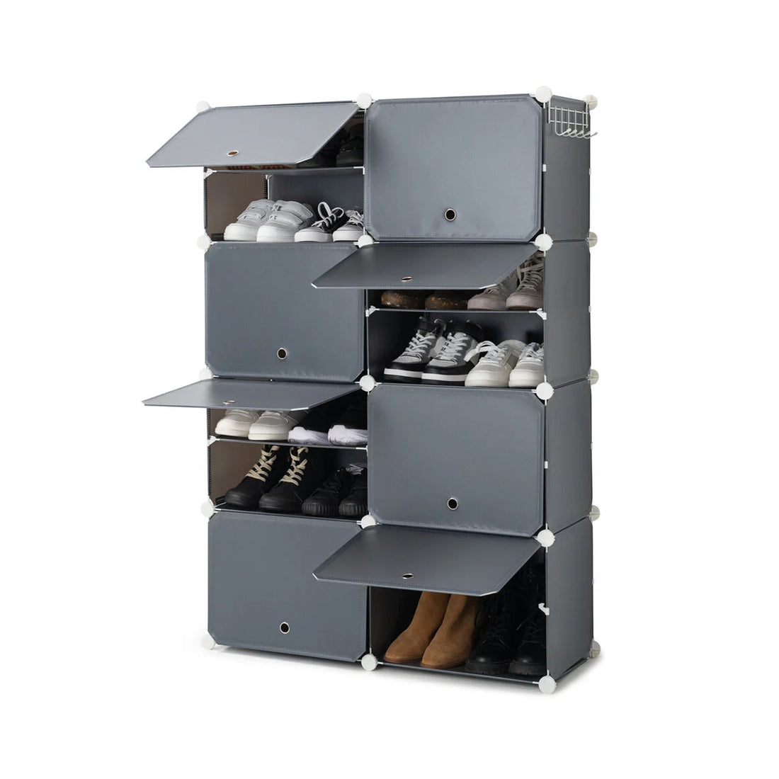 Modulares Schuhregal Grau – Detailansicht 4