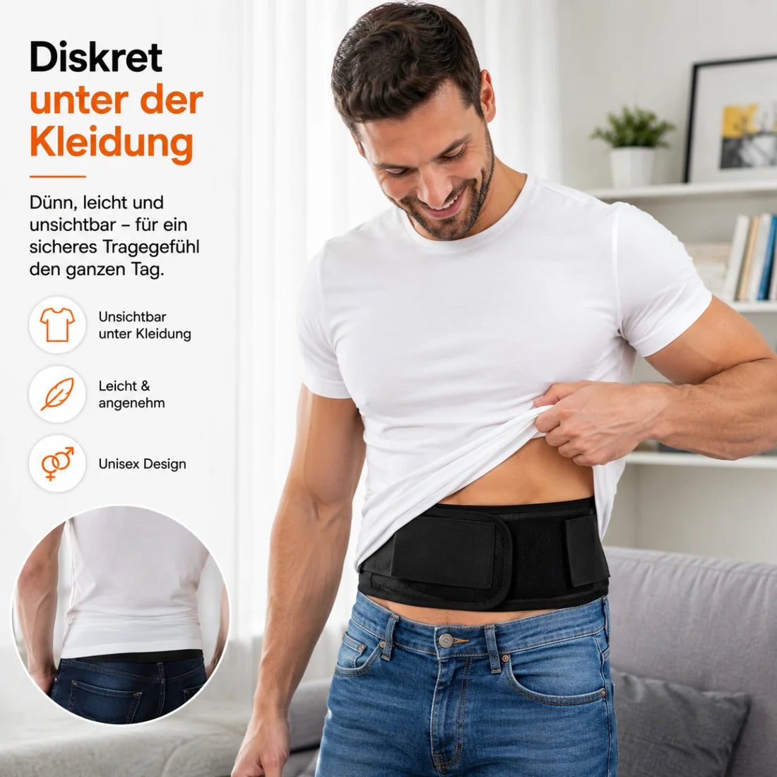 Wärmegürtel mit Haltungskorrektur verstellbar – Detailansicht 3