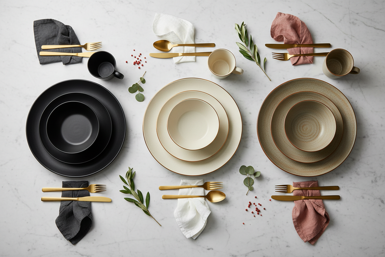 Geschirrsets – Komplette Geschirr-Sets mit Tellern, Schalen und Bechern für stilvolle Tischkultur