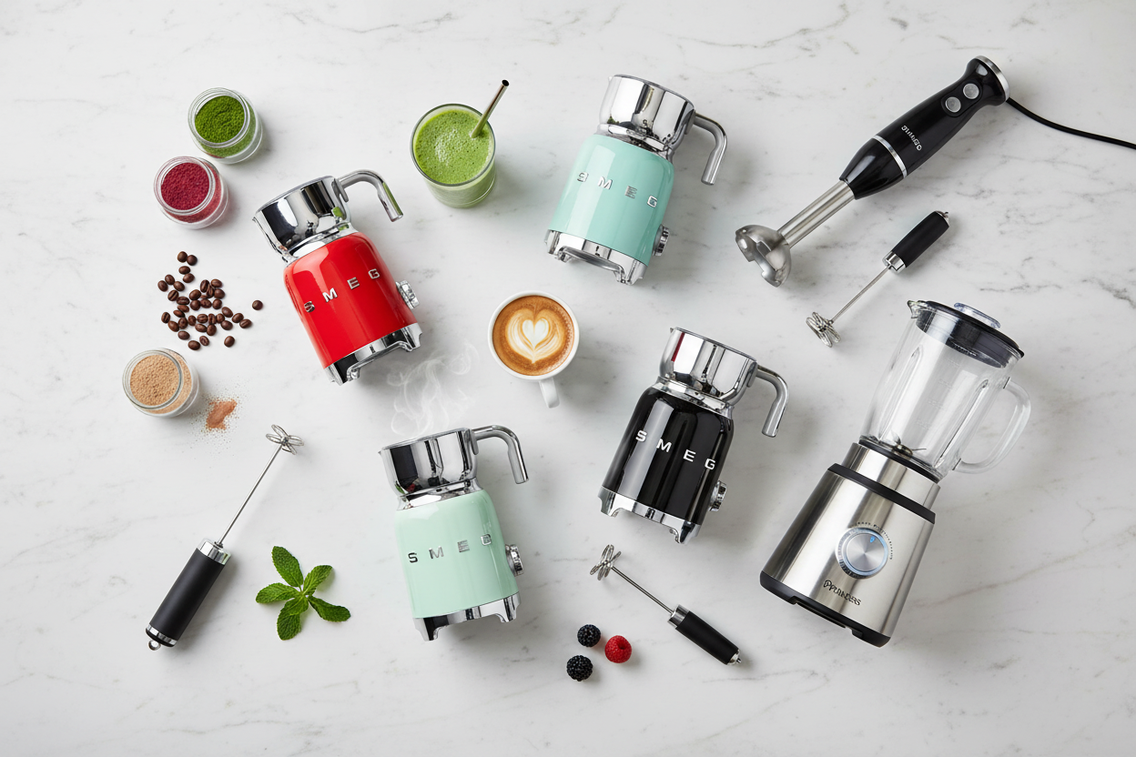 Milchaufschäumer und Mixer – Elektrische Milchaufschäumer, Handmixer und Küchengeräte für Cappuccino, Smoothies und Getränke