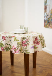 Runde Tischdecke mit Blumenmuster – Botanico