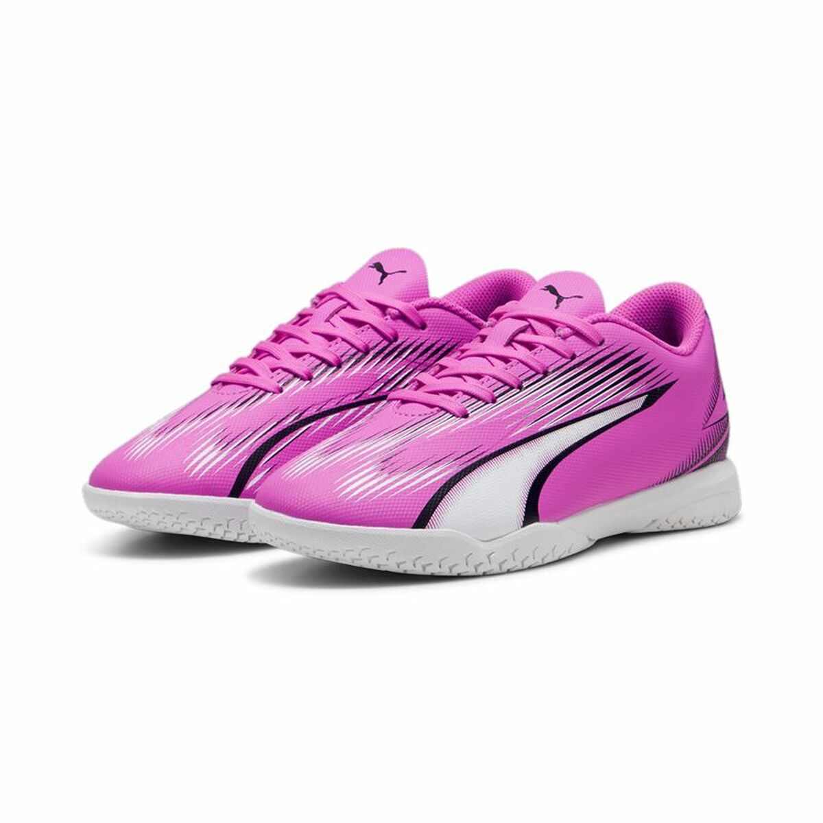 Puma Ultra Play Kinder-Hallenfußballschuhe Weiß/Pink – Produktansicht 5
