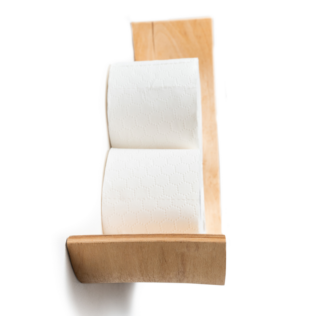 Handgefertigter Toilettenpapierhalter aus Holz – Cloud – Detailansicht 4