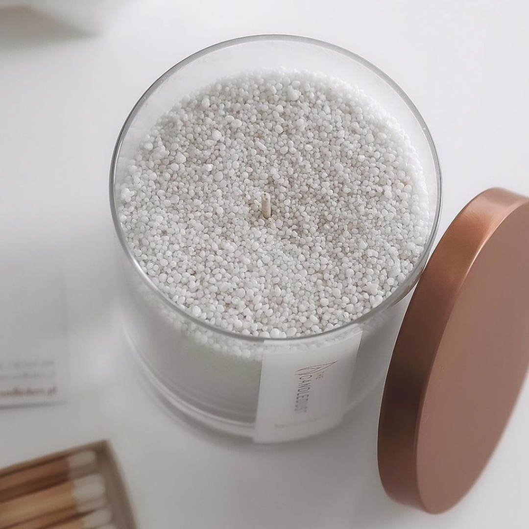 Pulverkerze im Glas – Rhubarb Sparkle 160 g – Produktansicht 3