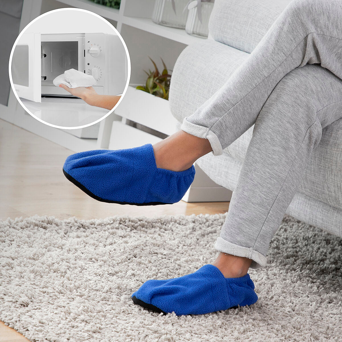 Faboulazy Ärmeldecke & Wärmeschuhe im Set – Produktansicht 2