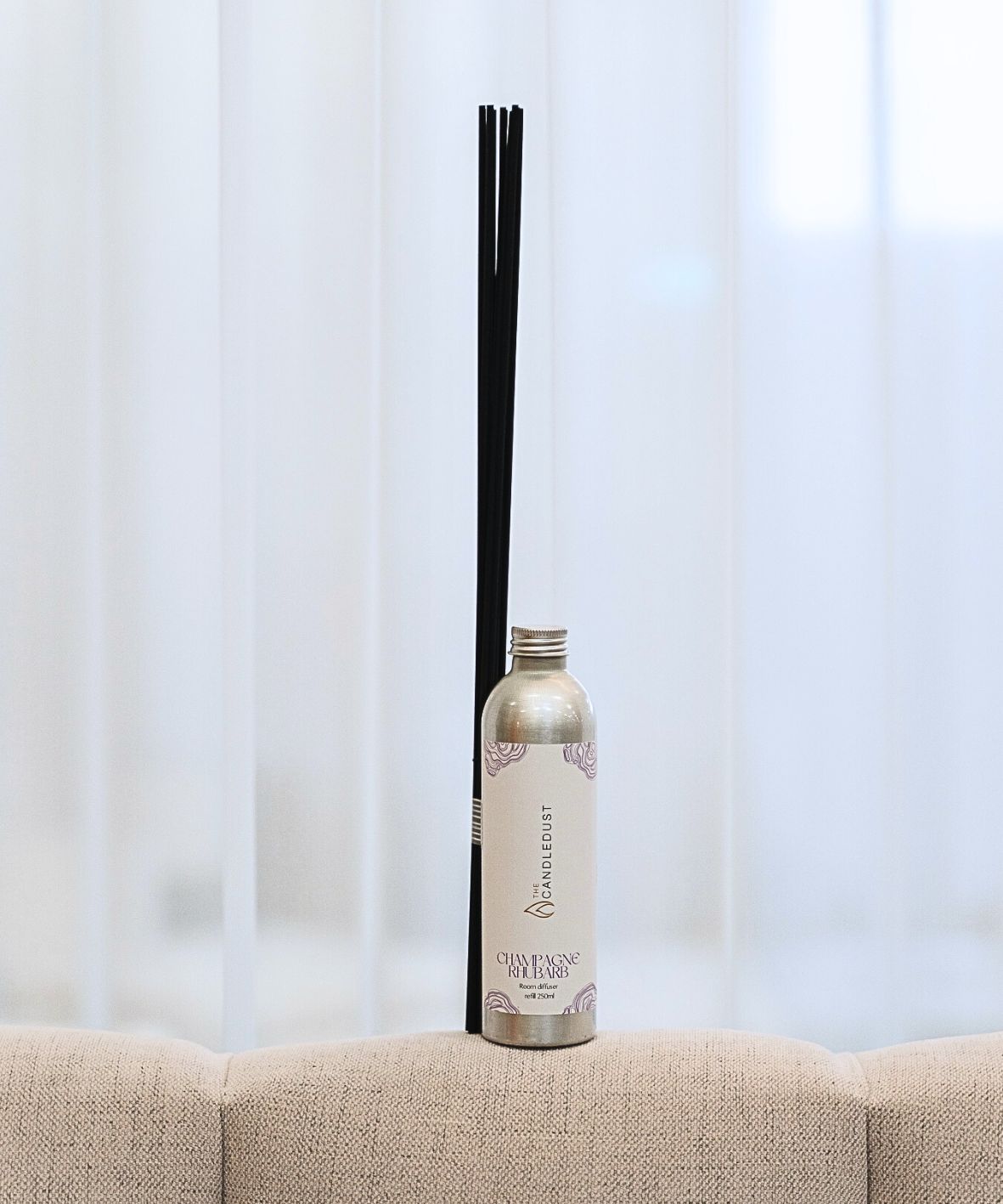 Luxuriöse Raumdiffusor-Nachfüllung 250 ml – Champagne Rhubarb