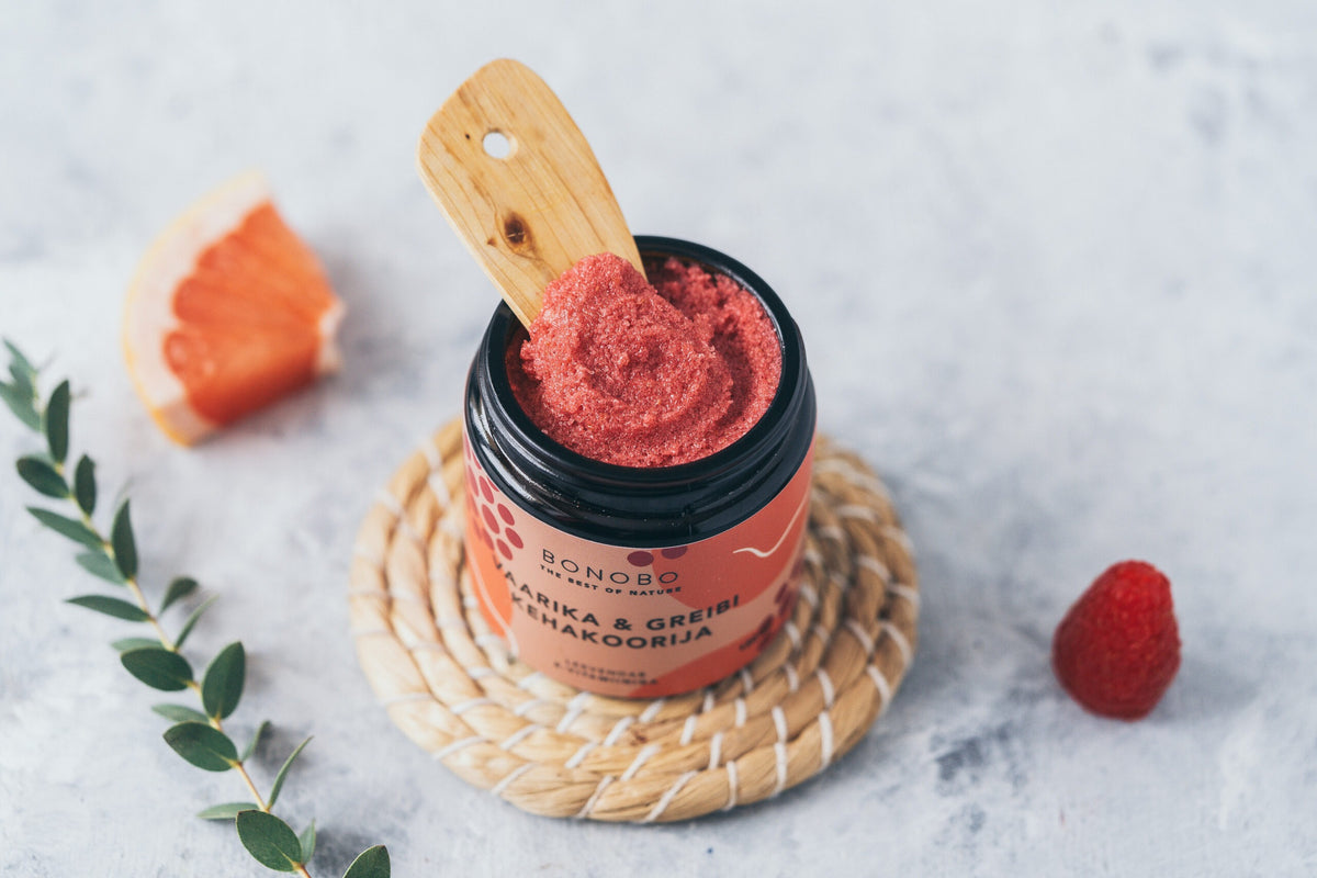 Körperpeeling – Himbeere und Grapefruit