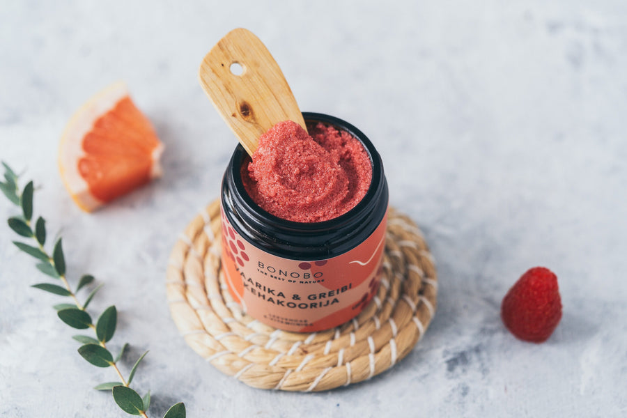 Körperpeeling – Himbeere und Grapefruit