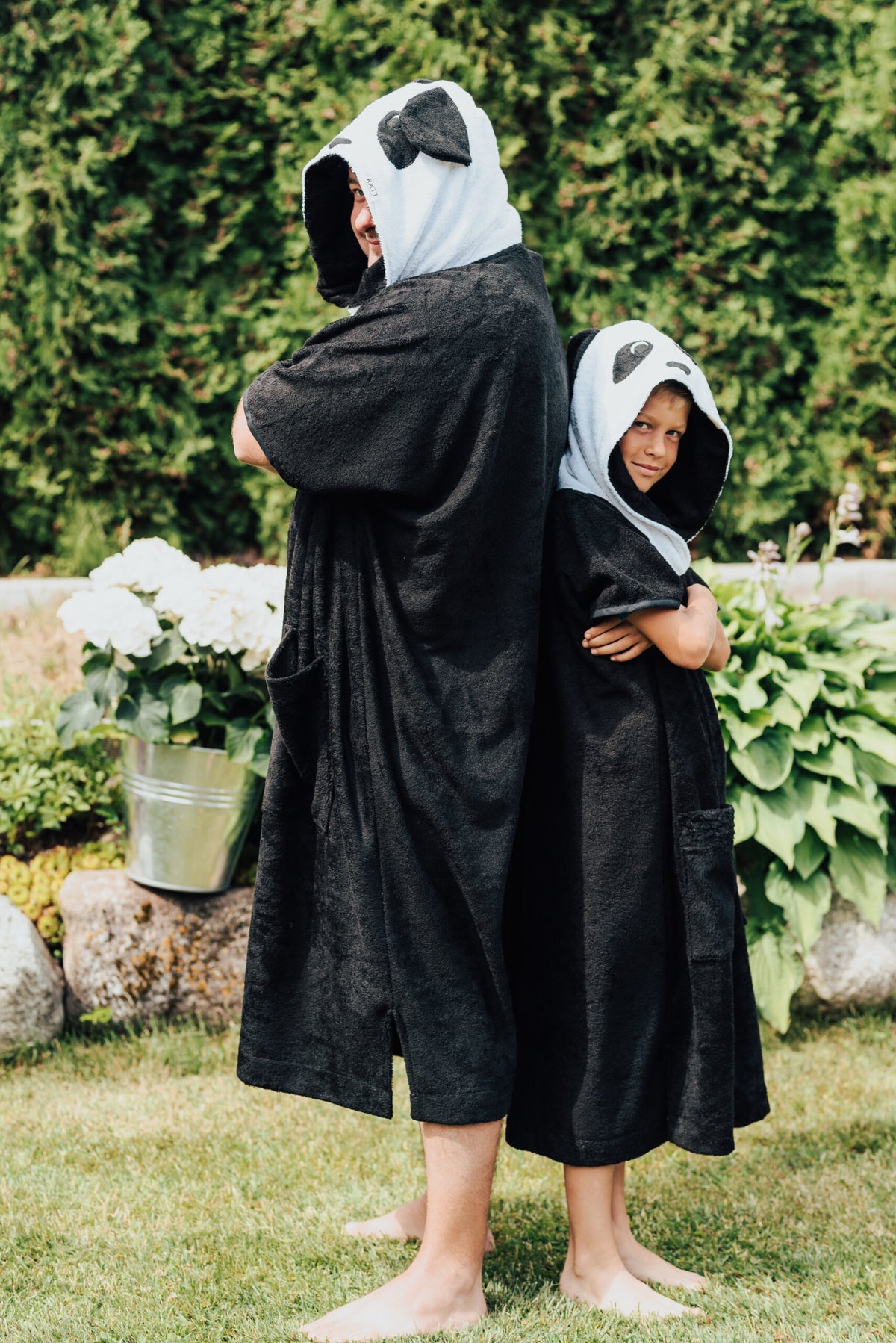 Kurzarm-Poncho PANDA für Kinder, Größe 122-150 – Produktansicht 3
