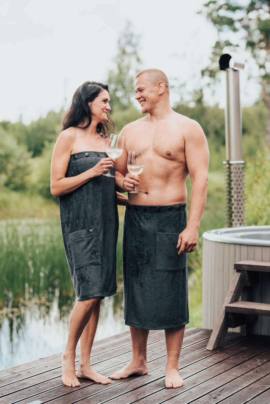 Spa – Wickeltuch für Damen – Bambus-Frottee – Detailansicht 2