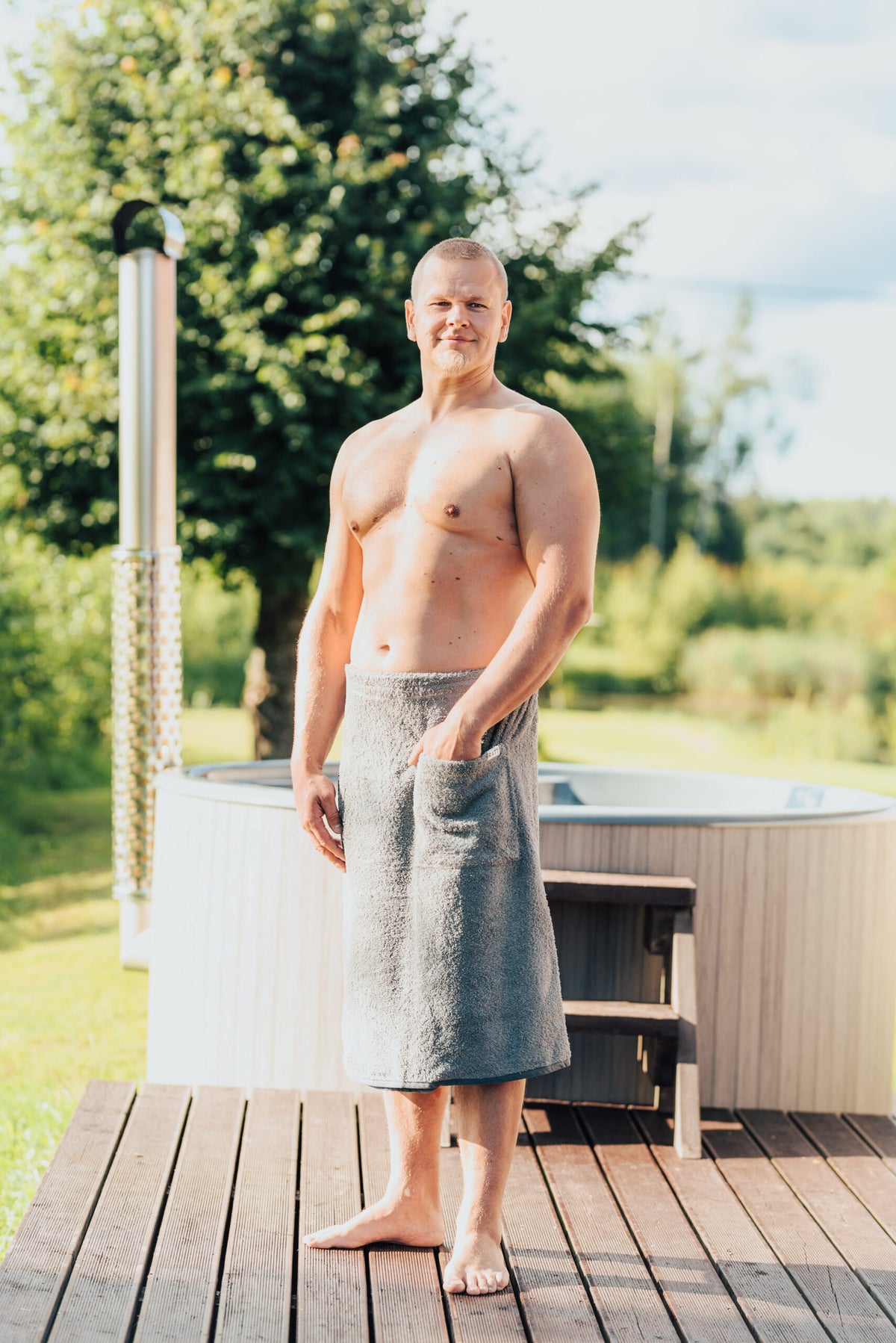 Spa – Wickeltuch für Herren-Baumwoll-Frottee – Produktansicht 5