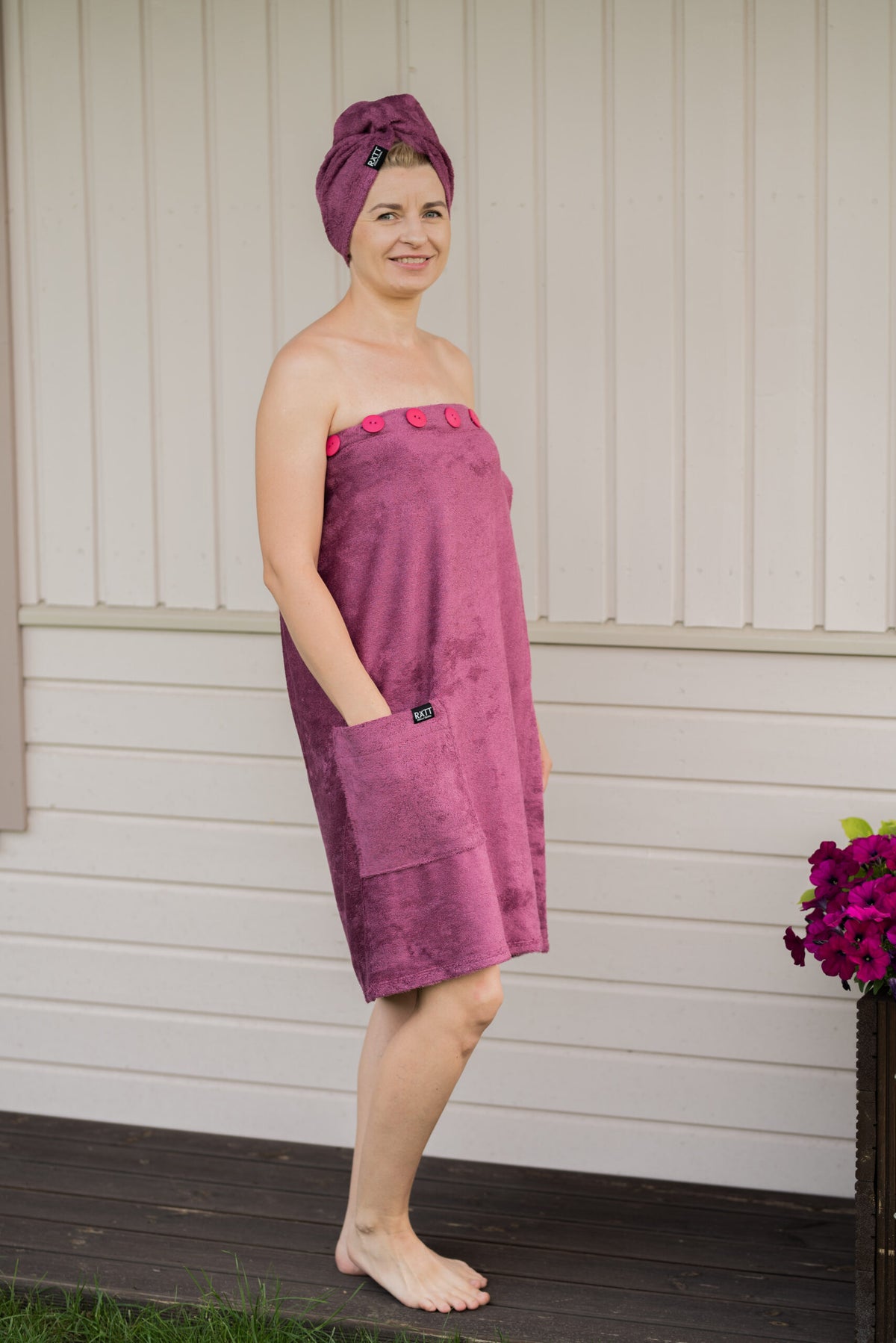 Spa – Wickeltuch für Damen – Bambus-Frottee – Produktansicht 2