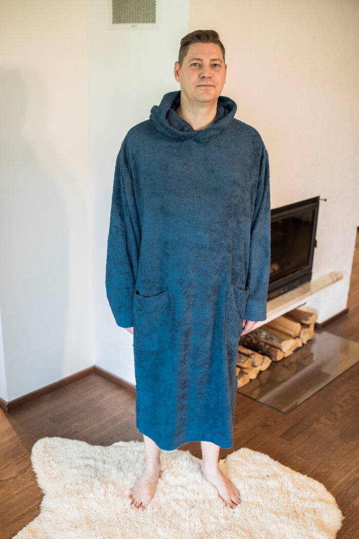 Long-Sleeve Poncho for Adults - Bamboo Terry