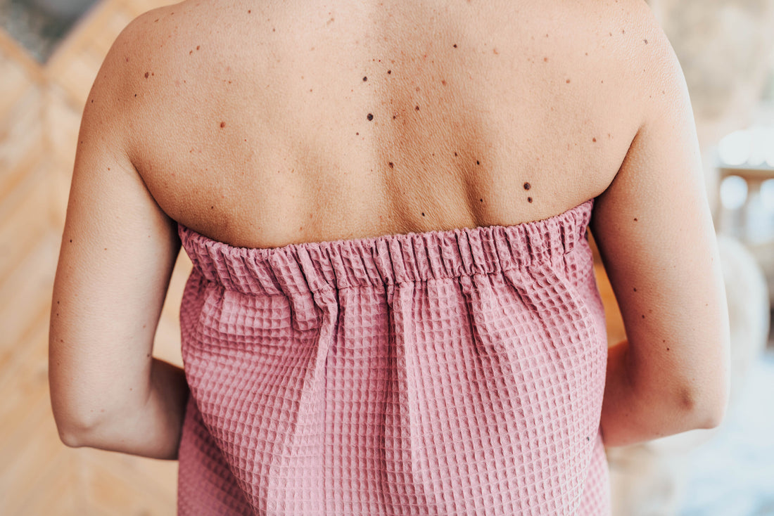 Spa – Wickeltuch für Damen – Waffelpiqué aus Baumwolle – Detailansicht 4