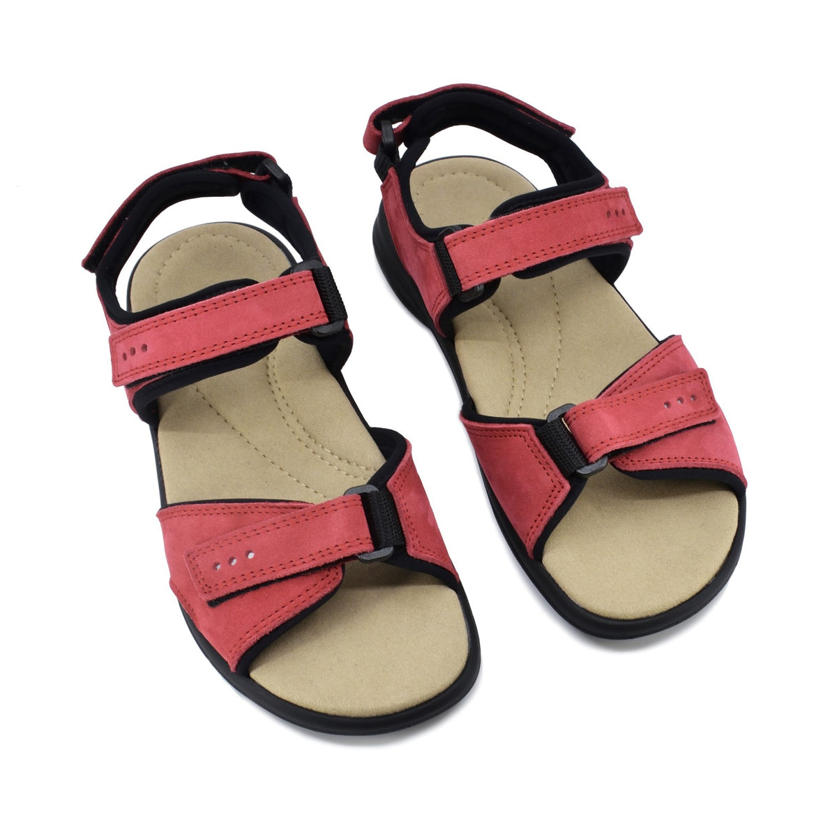 Liiva Damen Leder Sandalen – Rot – Produktansicht 2