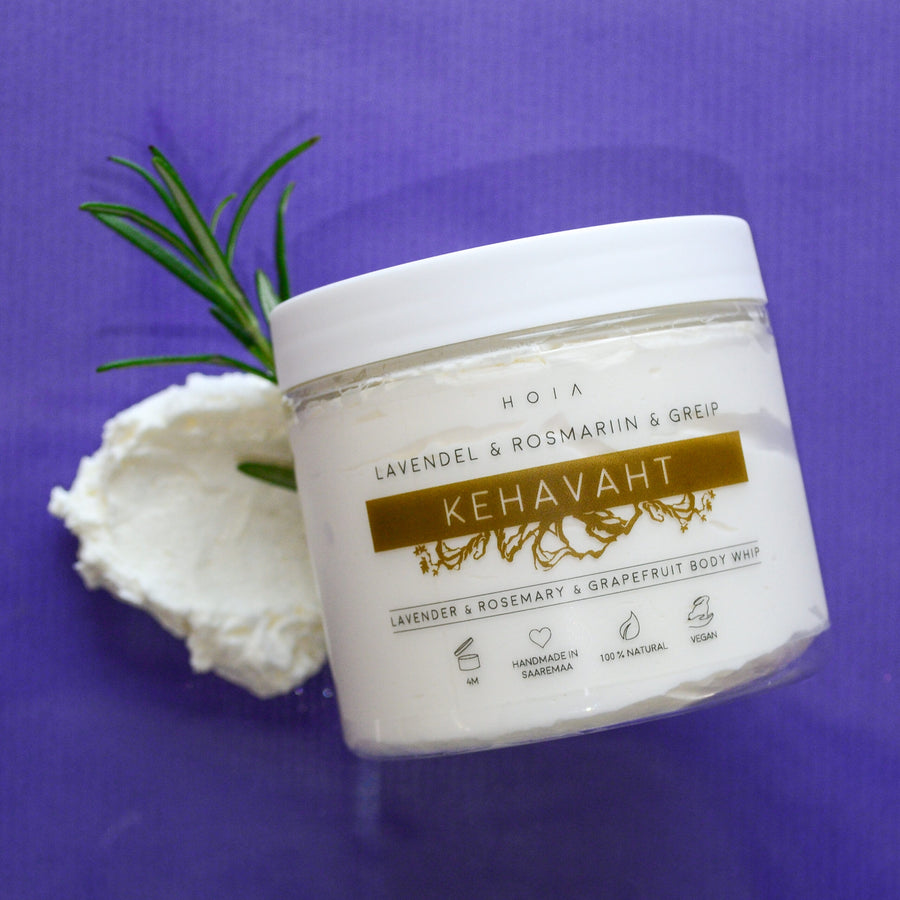 Aufgeschlagene Körperbutter Lavendel & Grapefruit & Rosmarin, 200 ml