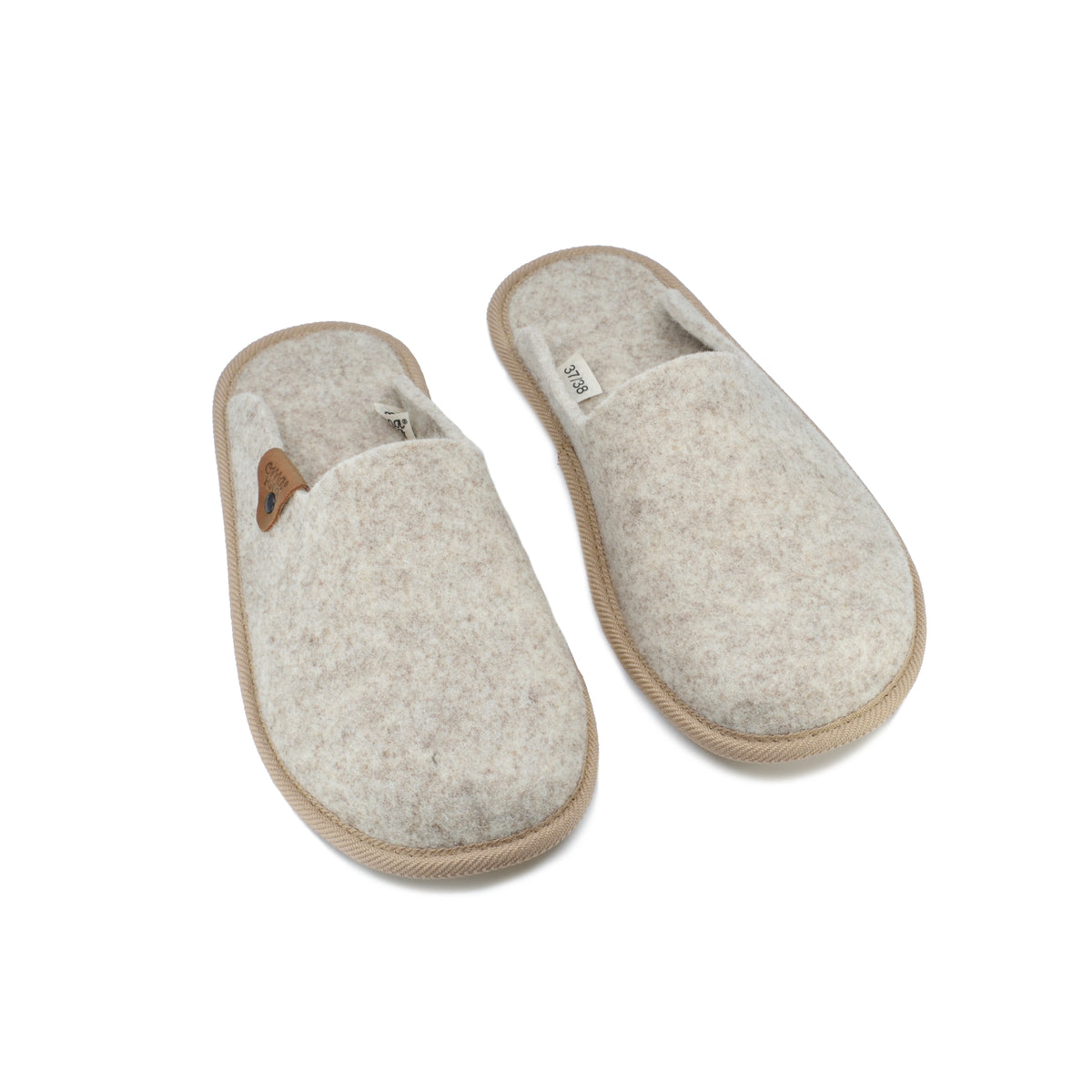 Naturfilz Hausschuhe Pelsi – Beige – Produktansicht 2