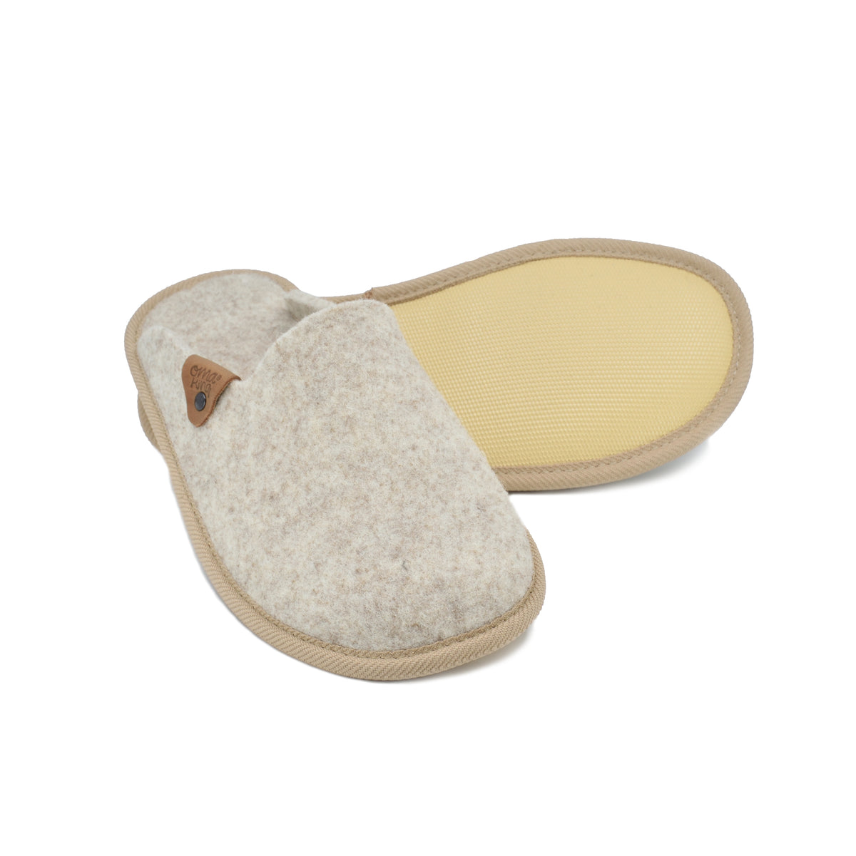 Naturfilz Hausschuhe Pelsi – Beige – Produktansicht 3