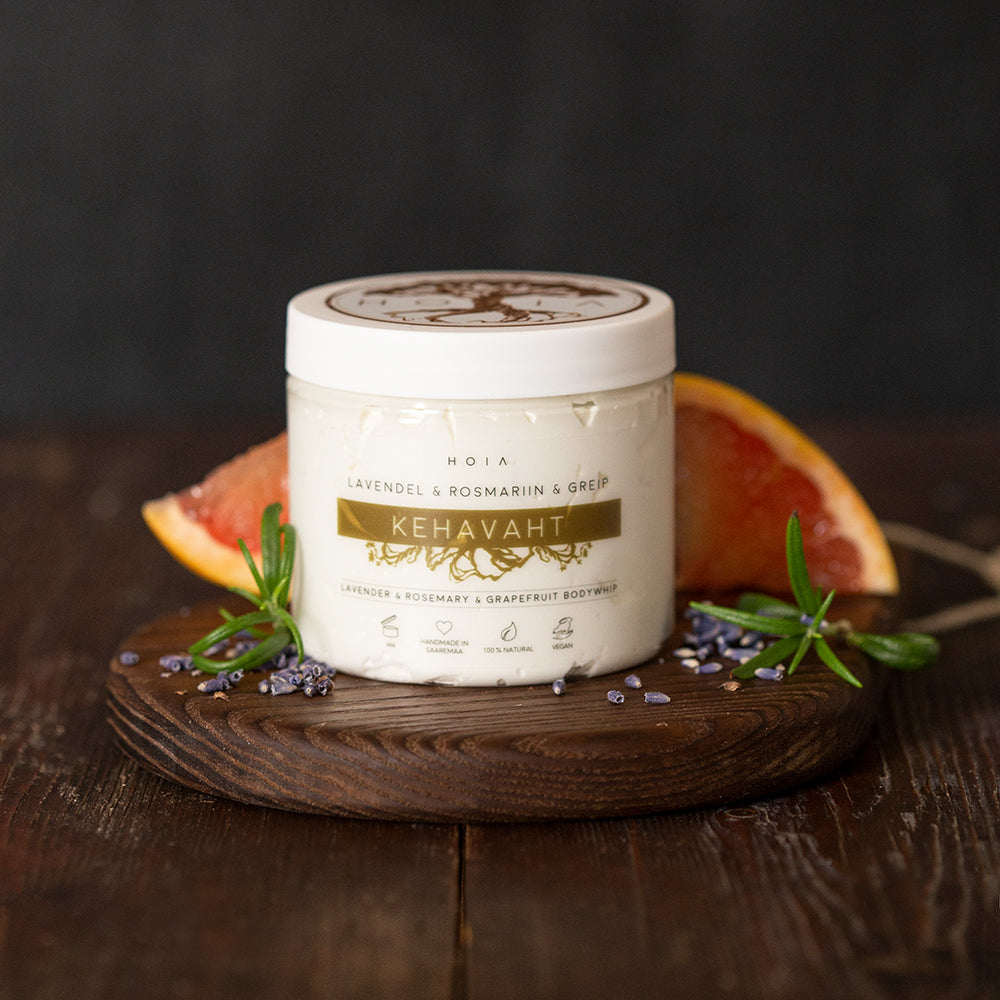 Aufgeschlagene Körperbutter Lavendel & Grapefruit & Rosmarin, 200 ml – Produktansicht 2